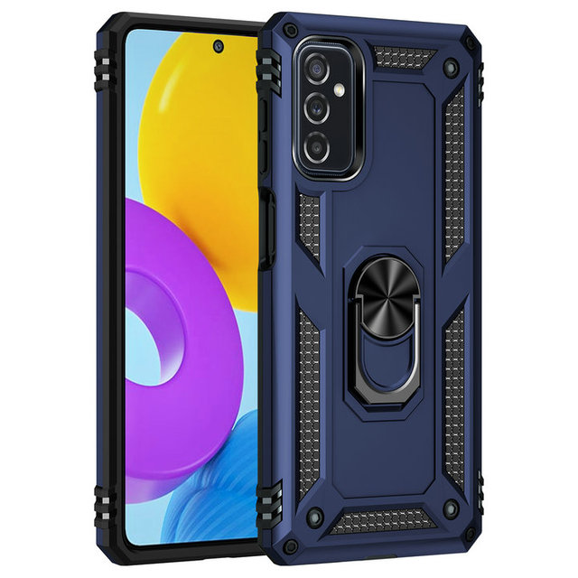 Protectores para celular  para Samsung  M23 5G Funda reforzada con anillo v2 Azul